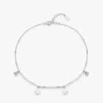 Charm Snowflake Fashion Chain Bracelet Real 925 Sterling Silver