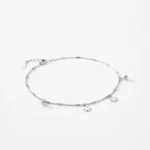Charm Snowflake Fashion Chain Bracelet Real 925 Sterling Silver