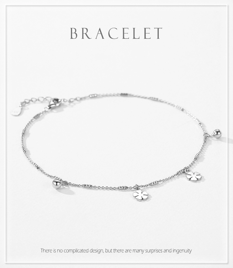 Charm Snowflake Fashion Chain Bracelet Real 925 Sterling Silver