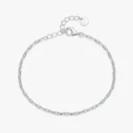 Stackable Geometric Fashion Chain Bracelet 925 Sterling Silver