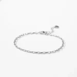 Stackable Geometric Fashion Chain Bracelet 925 Sterling Silver