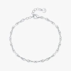 Fashion Design Romantic Infinite Symbol Bracelet 925 Sterling Silver