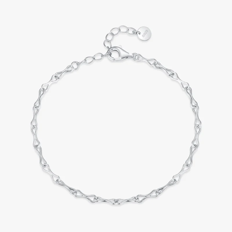 Fashion Design Romantic Infinite Symbol Bracelet 925 Sterling Silver