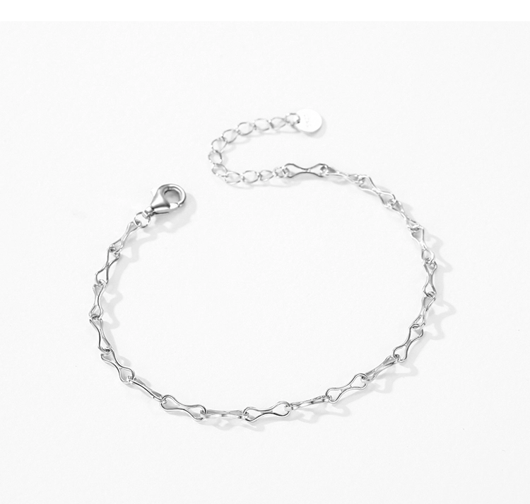 Fashion Design Romantic Infinite Symbol Bracelet 925 Sterling Silver