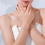 Line Chain Bilayer Bracelets Real 925 Sterling Silver
