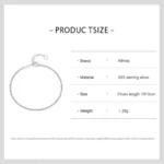 Chain Stackable Bracelet 925 Sterling Silver