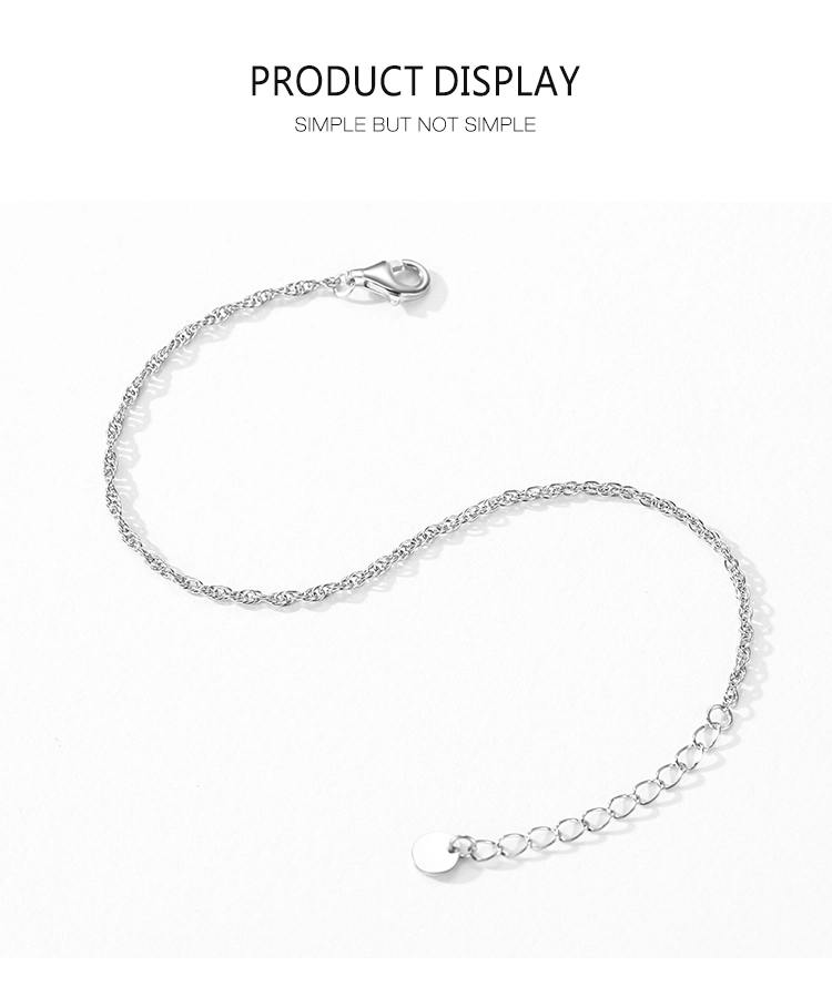 Chain Stackable Bracelet 925 Sterling Silver