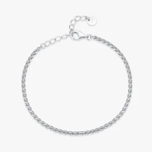 Chain Stackable Geometric Bracelet 100% 925 Sterling Silver