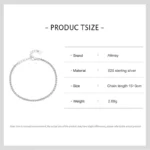 Chain Stackable Geometric Bracelet 100% 925 Sterling Silver