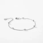 Beads Line Chain Bracelets Adjustable 925 Sterling Silver