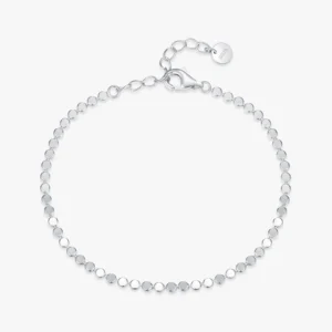 Luxury Round Zirconia Adjustable Chain Bracelet 925 Sterling Silver