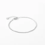 Luxury Round Zirconia Adjustable Chain Bracelet 925 Sterling Silver