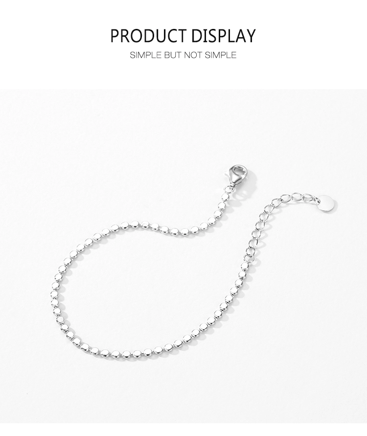 Luxury Round Zirconia Adjustable Chain Bracelet 925 Sterling Silver
