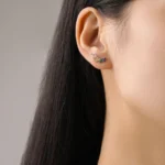 Multicolour CZ Feather Wings Earrings 925 Sterling Silver