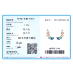 Multicolour CZ Feather Wings Earrings 925 Sterling Silver