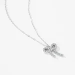 Twisted Bowknot Pendant Necklace 925 Sterling Silver