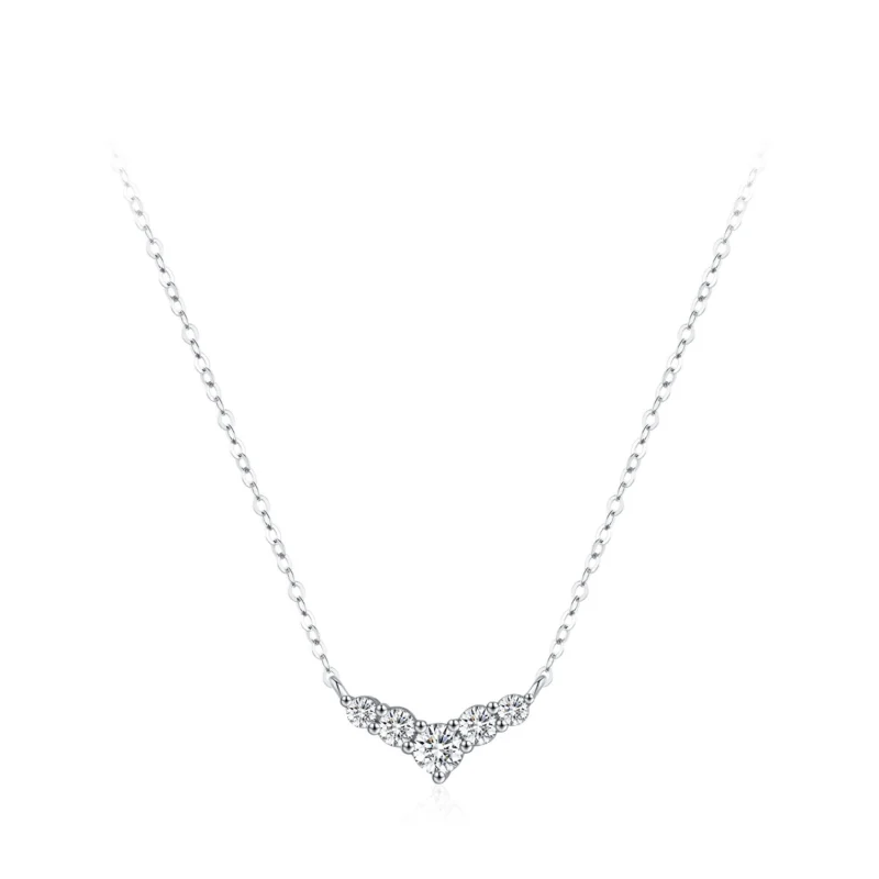 Temperament Dolphin Tail Pendant Necklace 925 Sterling Silver