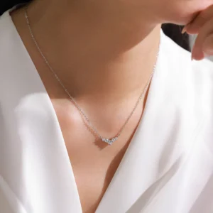 Temperament Dolphin Tail Pendant Necklace 925 Sterling Silver