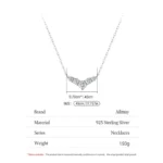 Temperament Dolphin Tail Pendant Necklace 925 Sterling Silver