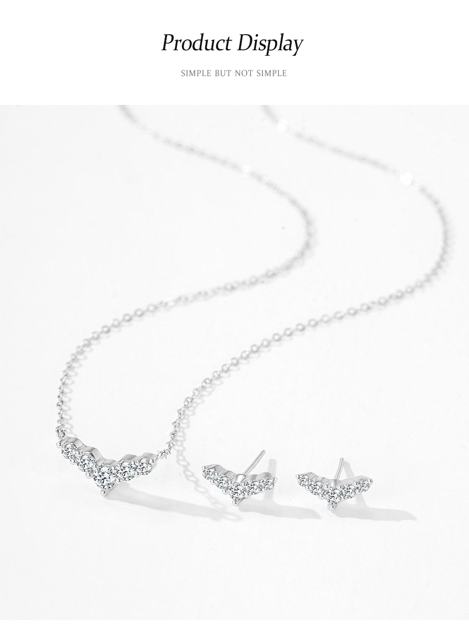 Temperament Dolphin Tail Pendant Necklace 925 Sterling Silver