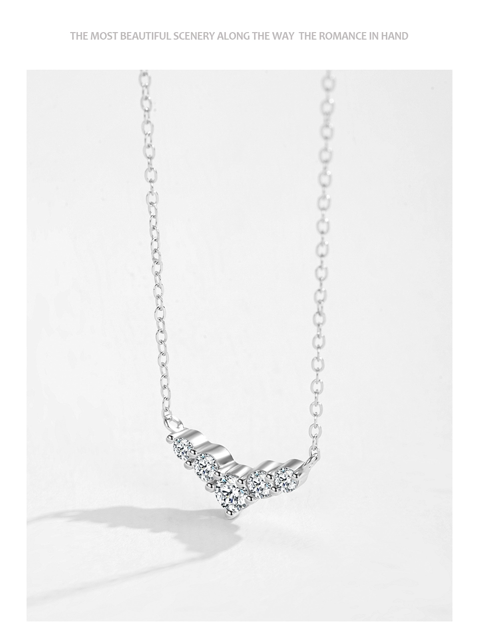 Temperament Dolphin Tail Pendant Necklace 925 Sterling Silver