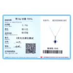 Blue Zircon Pendant Necklace Elegant 925 Sterling Silver