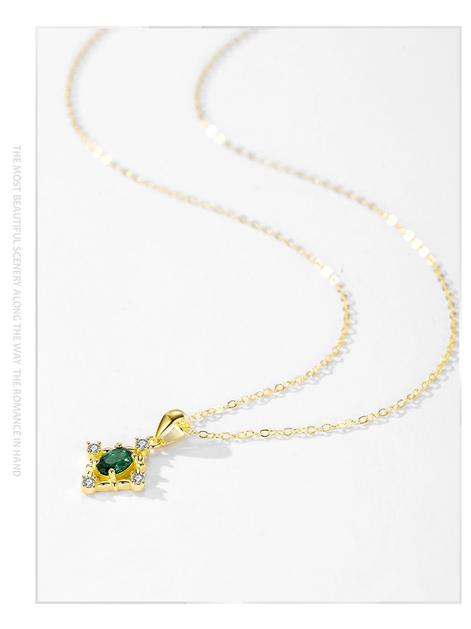 Blue Zircon Pendant Necklace Elegant 925 Sterling Silver