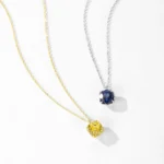 Luxurious Gold Zircon Pendant Necklace Gold Plated