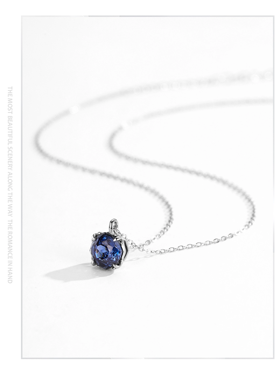Luxurious Gold Zircon Pendant Necklace Gold Plated