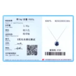 Royal Blue Zircon Pendant Necklace Elegant 925 Sterling Silver