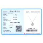 Round Geometric Zircon Design Necklace Fashion 925 Sterling Silver