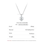 Love Heart Locket Pendant Necklace Zircon 925 Sterling Silver