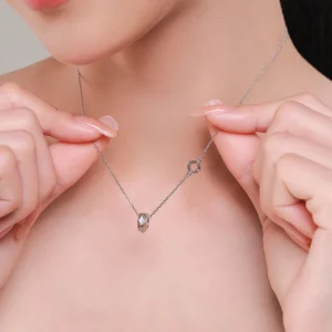 Fashion Round Pendant Necklace Top Quality 925 Sterling Silver