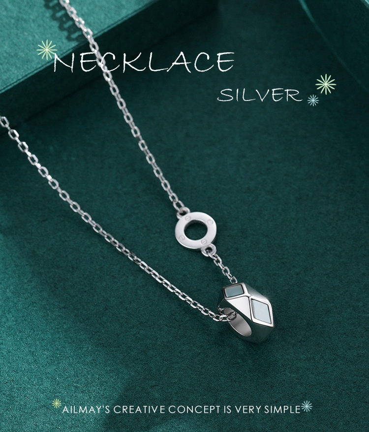 Fashion Round Pendant Necklace Top Quality 925 Sterling Silver