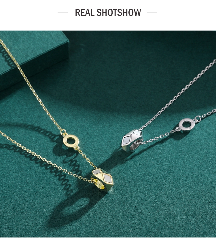 Fashion Round Pendant Necklace Top Quality 925 Sterling Silver