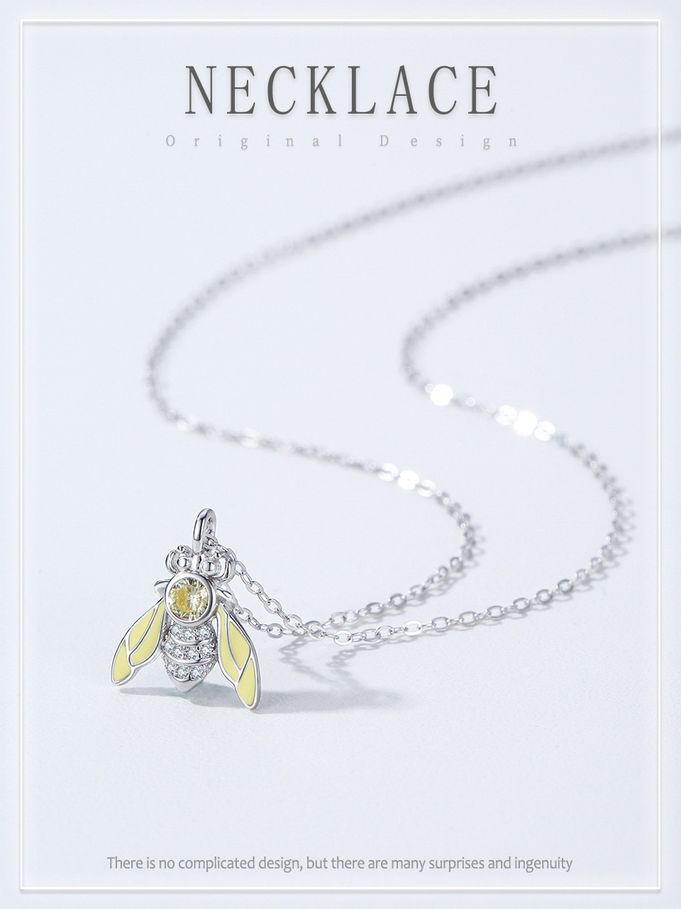 Lovely Clownfish Pendant Necklace Fish Shape Zircon 925 Sterling Silver