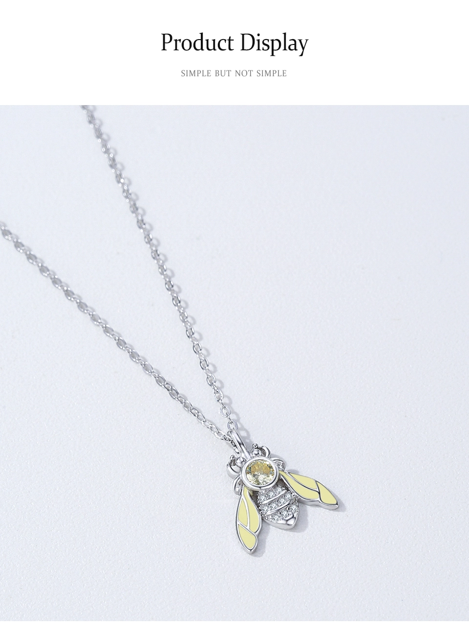 Lovely Clownfish Pendant Necklace Fish Shape Zircon 925 Sterling Silver