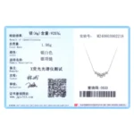 Classic Sparkling Geometric Design Zircon Necklace 925 Sterling Silver