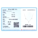 Zircon Water Drop Pendant Necklace Real 925 Sterling Silver