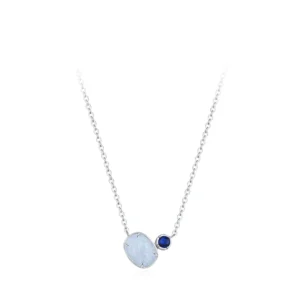 Oval Moonstone Pendant Necklace 925 Sterling Silver