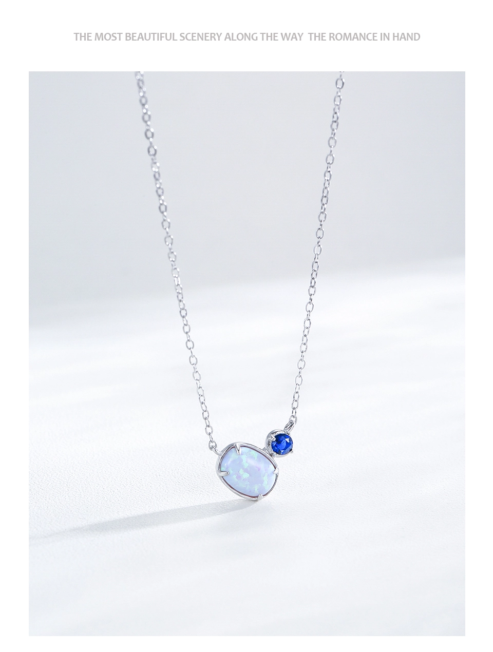 Oval Moonstone Pendant Necklace 925 Sterling Silver