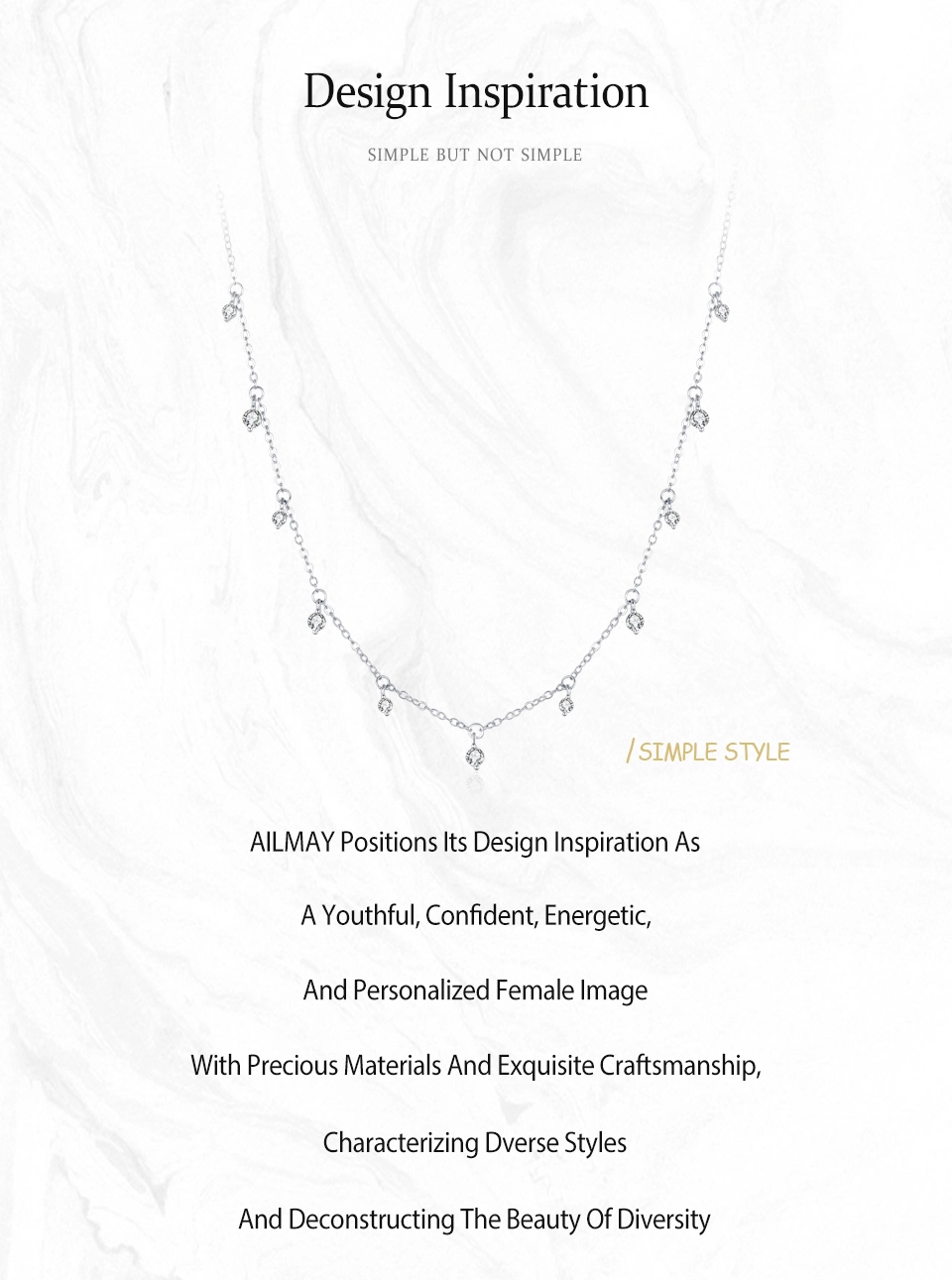 Vintage Mini Round Zircon Choker Necklace Sterling Silver