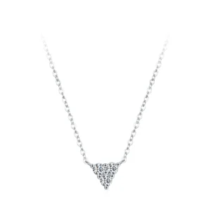 Geometric Triangle Design Pendant Necklace Sterling Silver