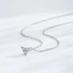 Geometric Triangle Design Pendant Necklace Sterling Silver