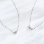 Geometric Triangle Design Pendant Necklace Sterling Silver