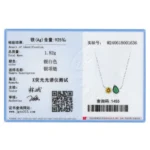 Water Drop Colorful Geometric Pendant Necklace Sterling Silver