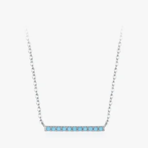 Turquoise Simple Line Pendant Necklace 925 Sterling Silver
