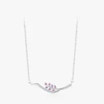 Trendy Charm Leaves Pendant Necklace Sterling Silver