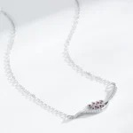Trendy Charm Leaves Pendant Necklace Sterling Silver