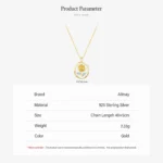 Romantic Roses Flower Enamel Pendant Necklace Gold Plated